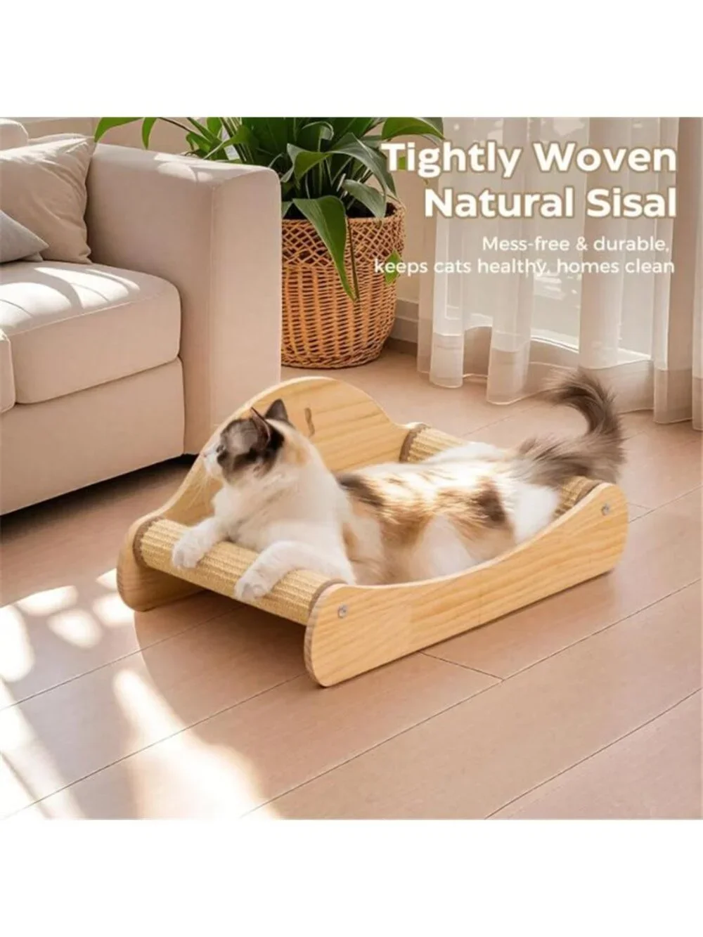 Cat Scratcher Bed Sisal Cat Lounger Scratch Board Cat Furniture Indoor Cats